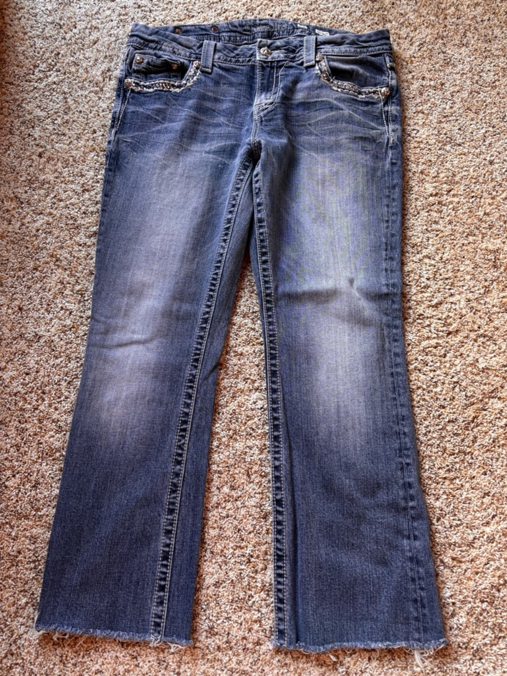 Miss Me Blue Bootcut Jeans with Embellished Back Pocket - Picture 5 of 6
